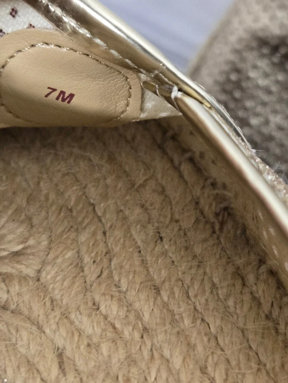 Michael Michael Kors Gold Matallic Flats Shoes Perforated Espadrille Slip On 7